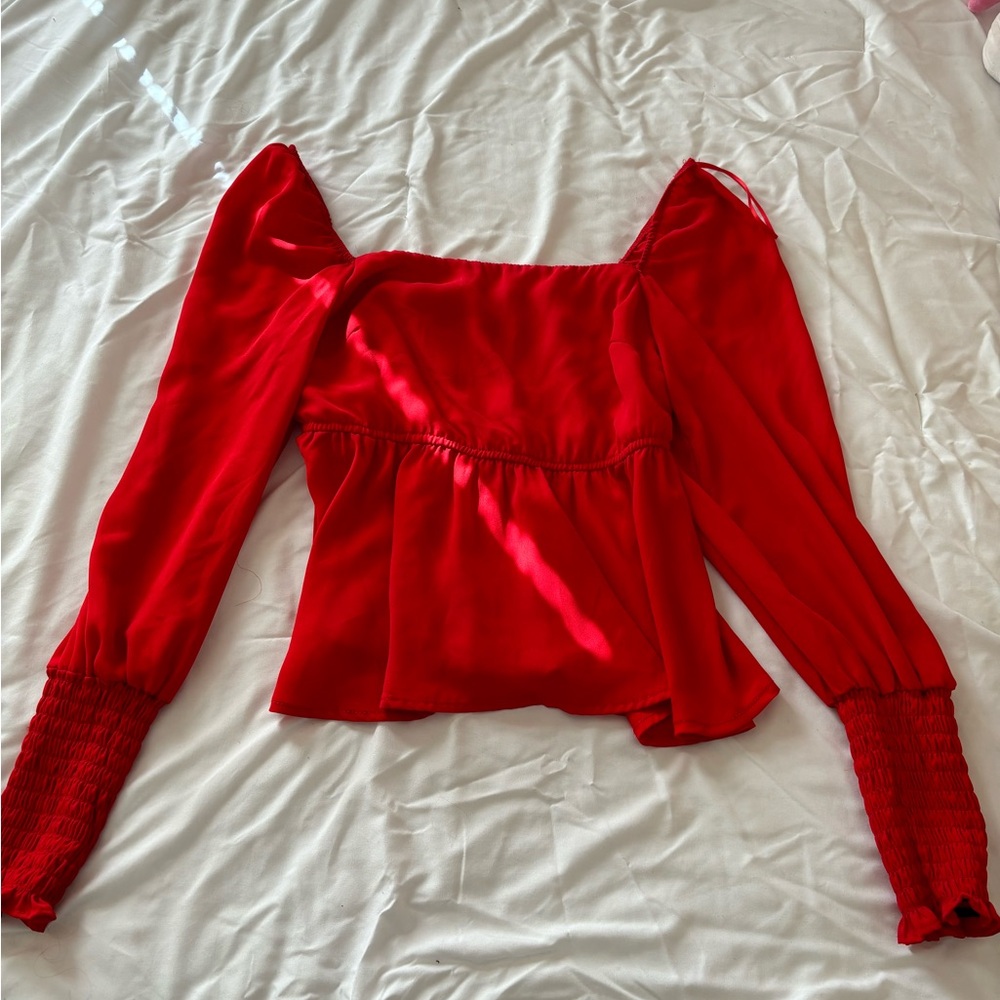Elegant Red Women's Top